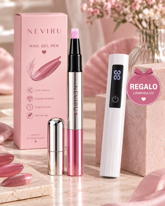 NEVIRU CURE™      –  KIT Bolígrafo de Gel para Uñas + Lámpara UV